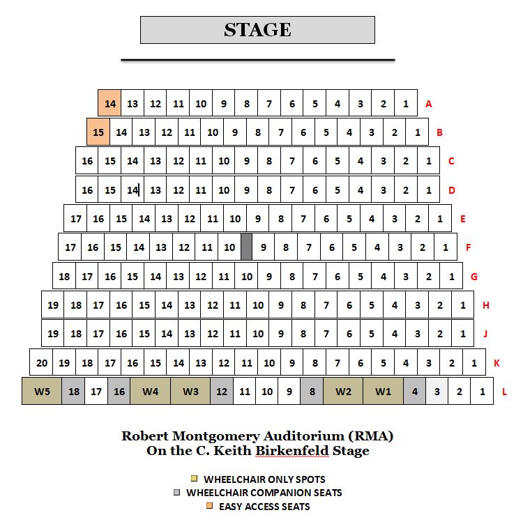 Cornish Playhouse Seating Chart